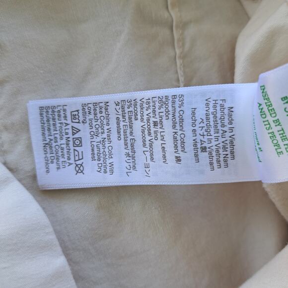 J CREW Lizzie High-rise Patch-pocket Wide-leg Pant Size 29 Natural Ivory - Picture 10 of 10